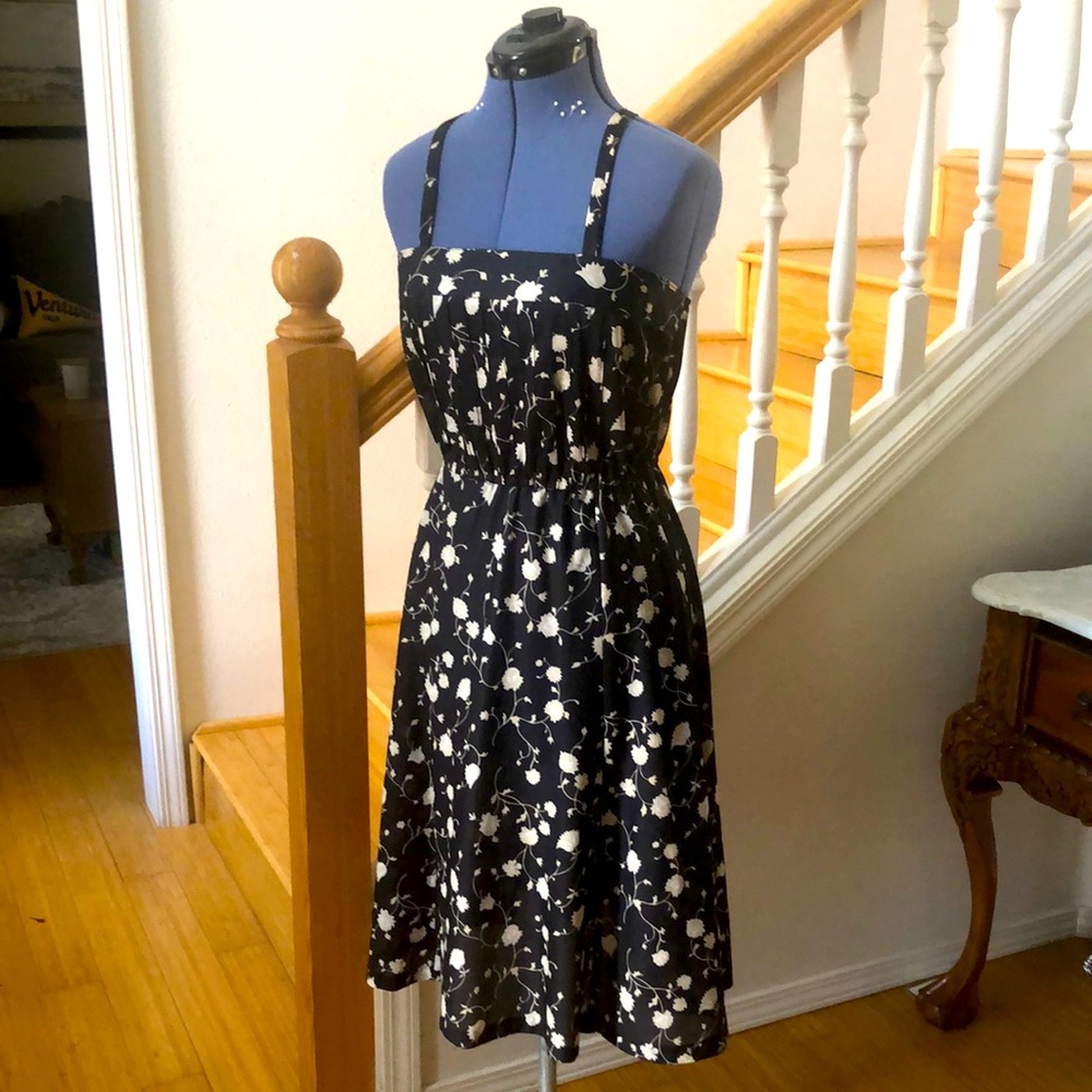 Floral Pattern Size 6 Sheer Midi Dress Boutique